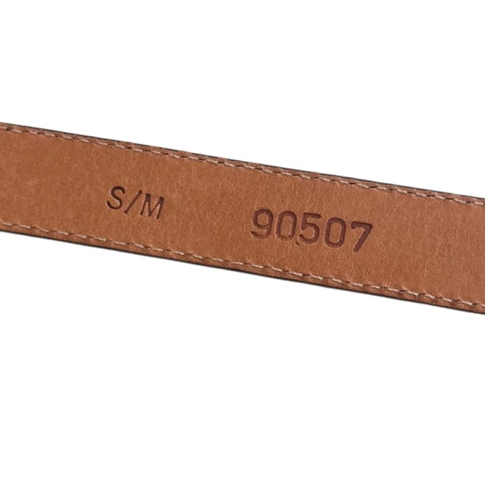 Vintage 90s Brown Double Braided Leather Belt Western Size Small / Medium